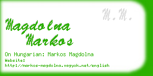 magdolna markos business card